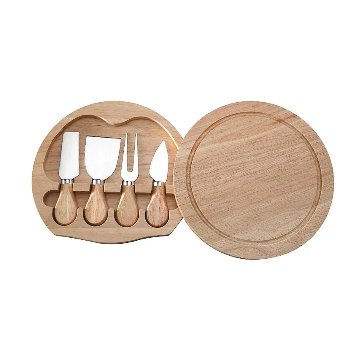 Deluxe cheese board with knife set