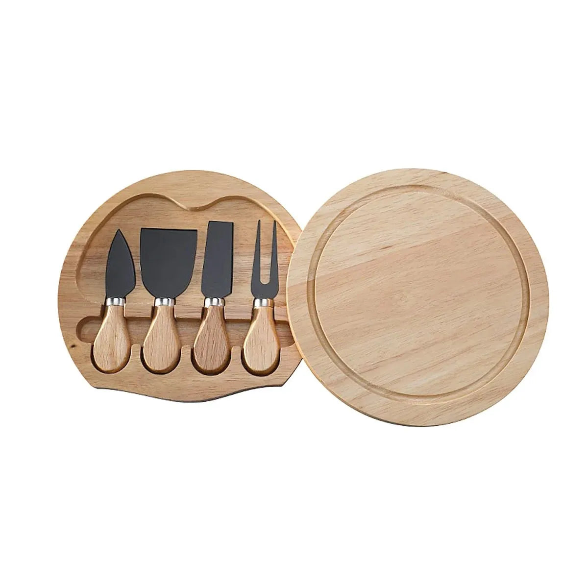 Deluxe cheese board with knife set