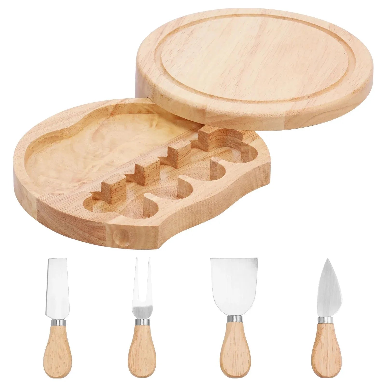 Deluxe cheese board with knife set