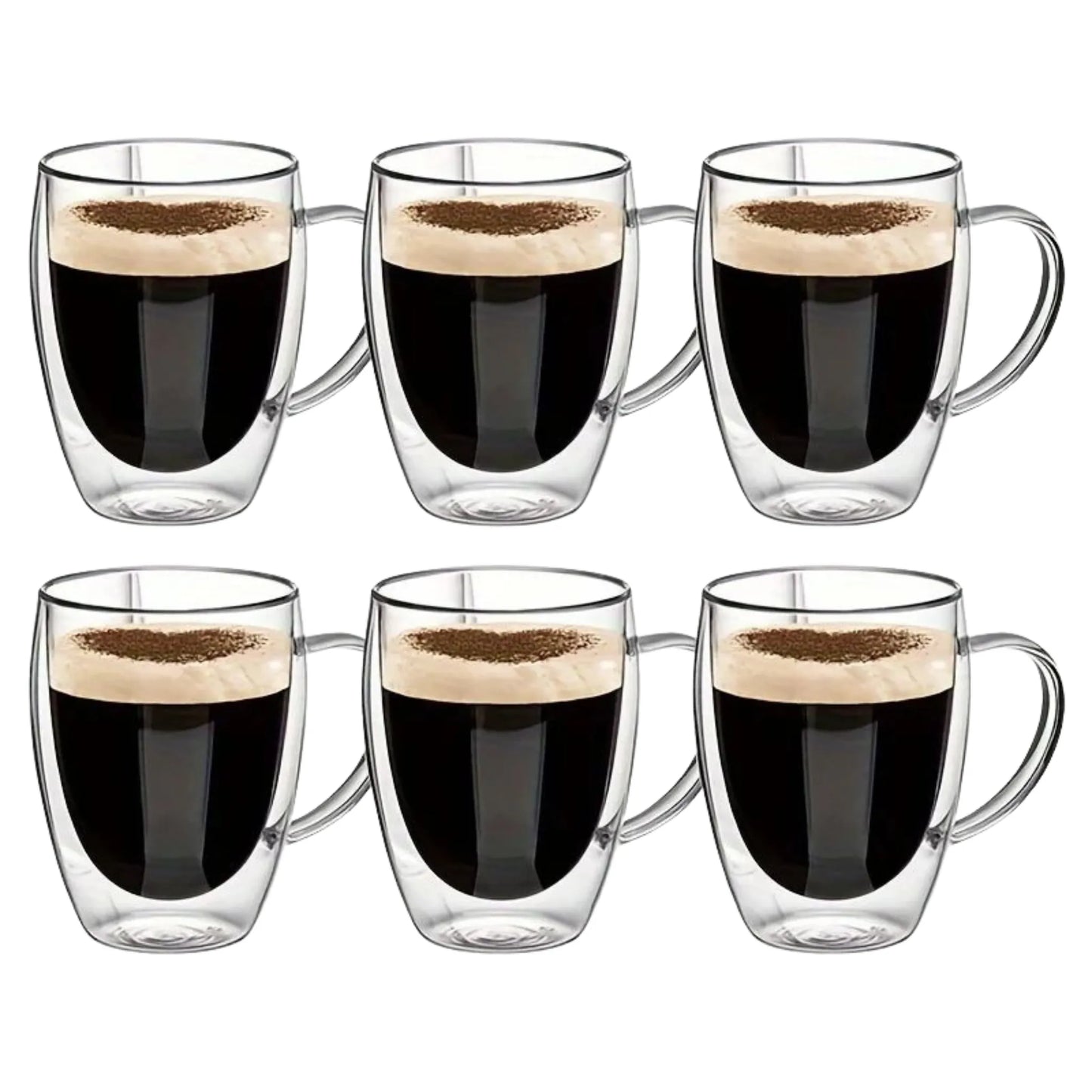 Double Wall Glass Mug with Handle