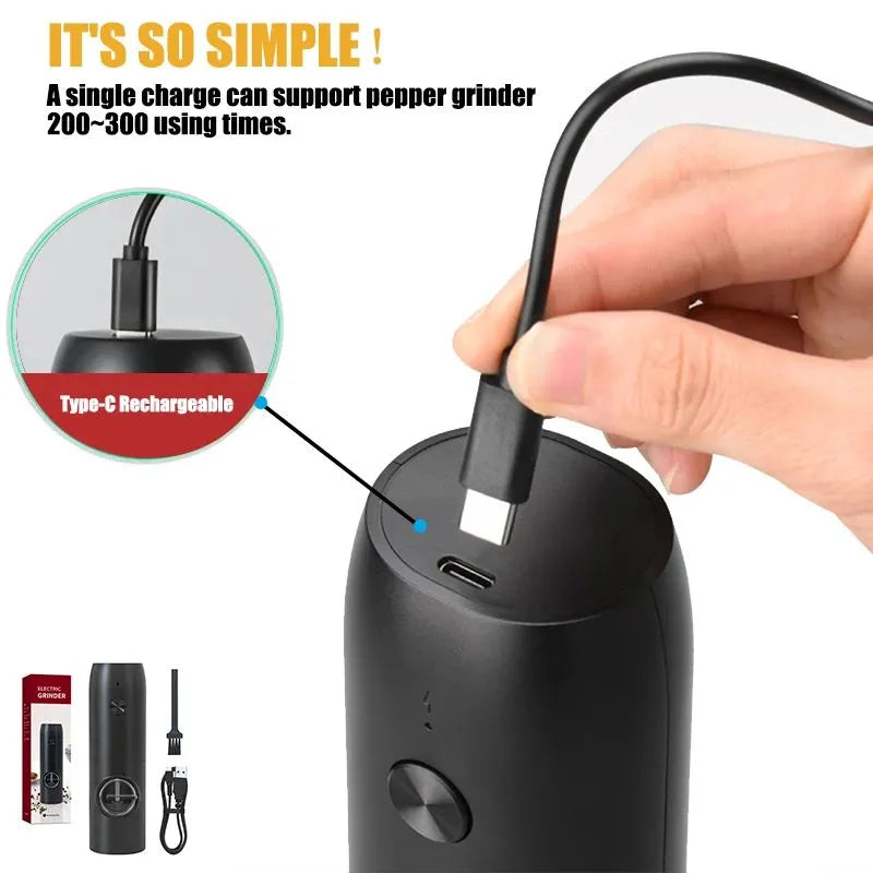 Electric Salt & Pepper Grinder Set