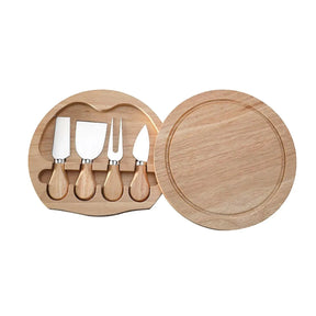 Deluxe cheese board with knife set