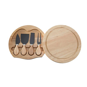 Deluxe cheese board with knife set