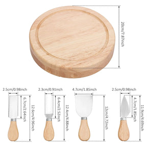 Deluxe cheese board with knife set