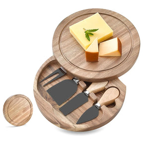 Deluxe cheese board with knife set