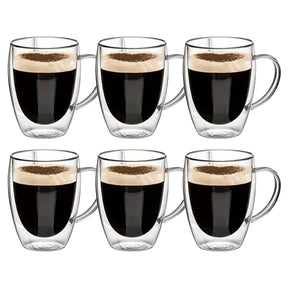 Double Wall Glass Mug with Handle
