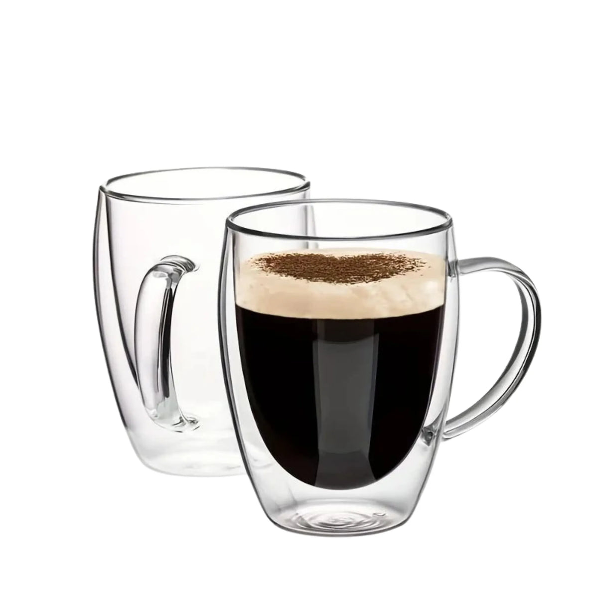 Double Wall Glass Mug with Handle