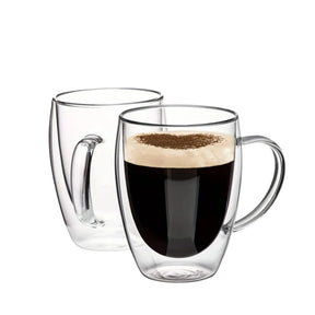 Double Wall Glass Mug with Handle