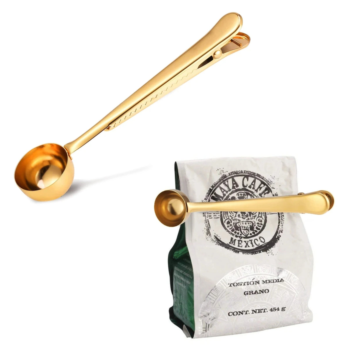 Premium Stainless Steel Coffee Spoon with Clip