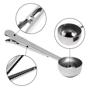 Premium Stainless Steel Coffee Spoon with Clip