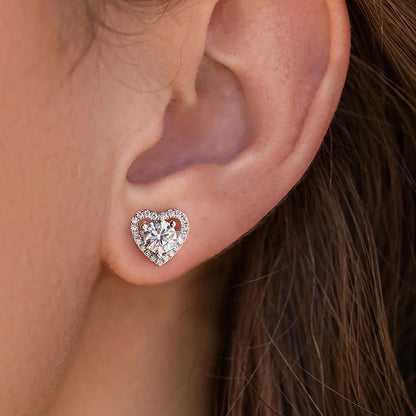 Moissanite HeartGlow™ 925 Silver Earrings