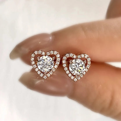 Moissanite HeartGlow™ 925 Silver Earrings