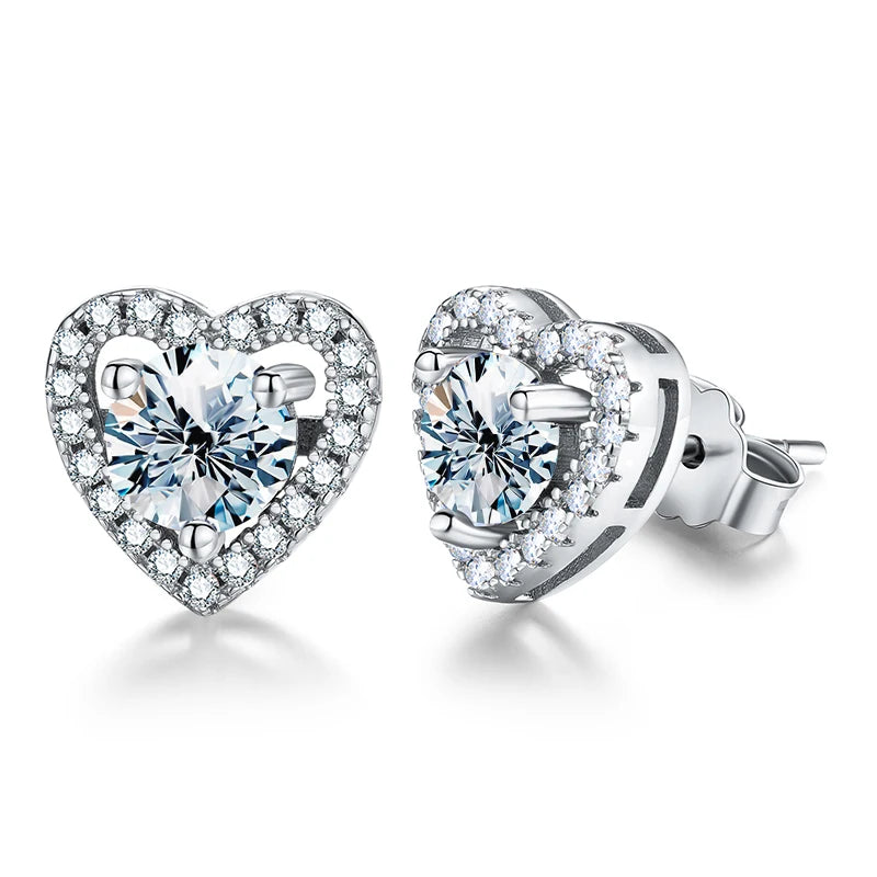 Moissanite HeartGlow™ 925 Silver Earrings