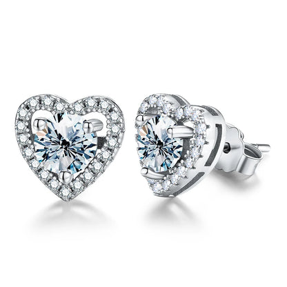 Moissanite HeartGlow™ 925 Silver Earrings
