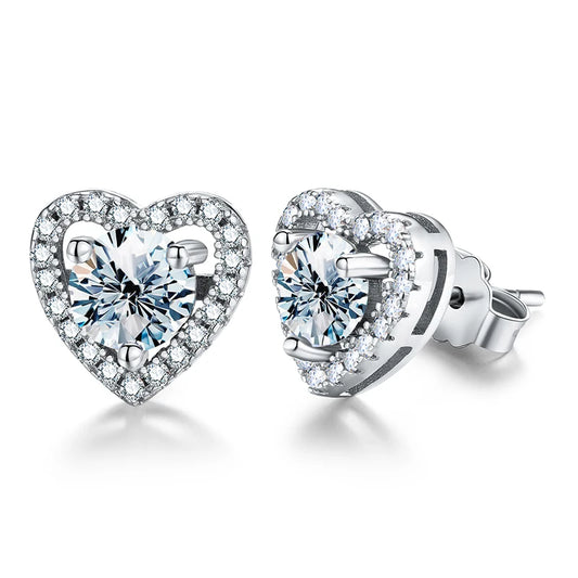 Moissanite HeartGlow™ 925 Silver Earrings