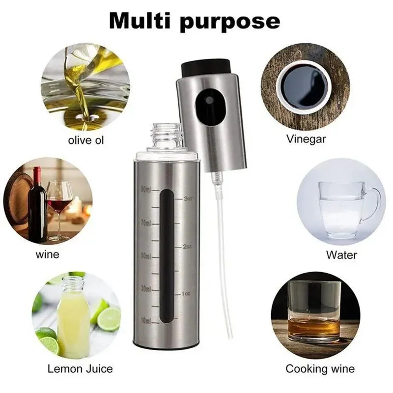 Stainless Steel Olive Oil & Vinegar Spray Bottle