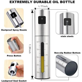 Stainless Steel Olive Oil & Vinegar Spray Bottle